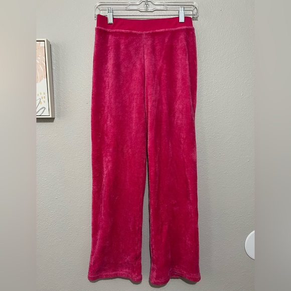 Girls Pink Fuzzy Pajama Bottoms - Picture 3 of 4